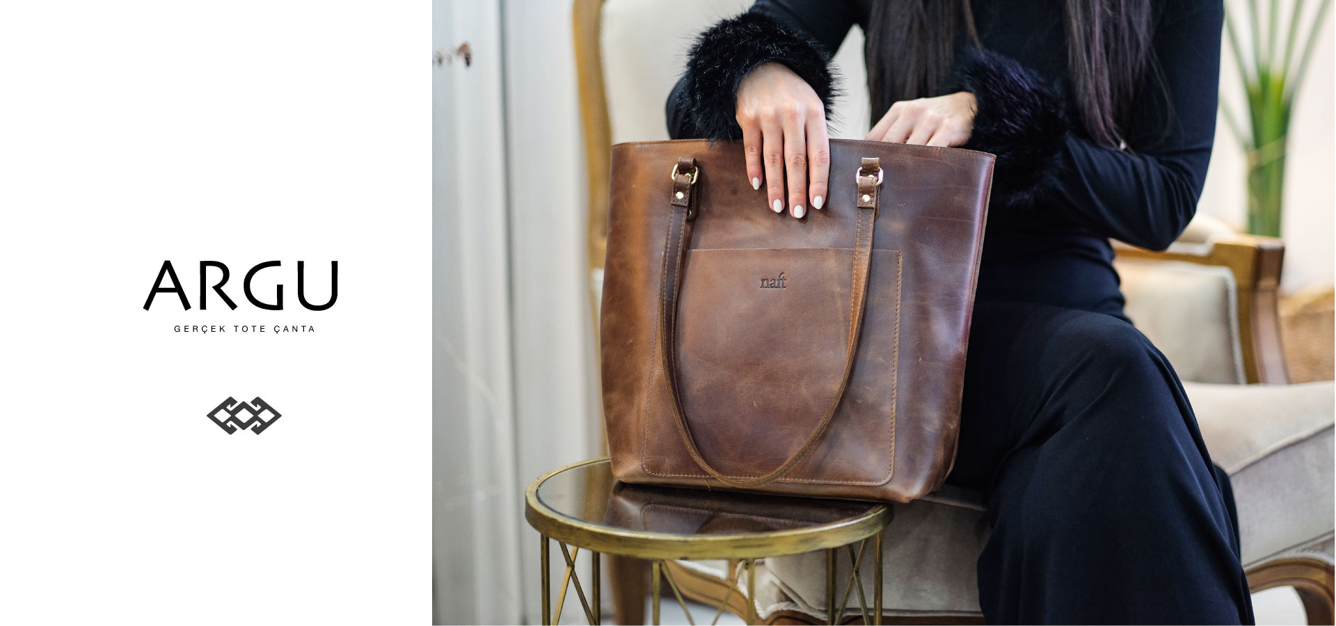 Argu Hakiki Deri Tote Çanta