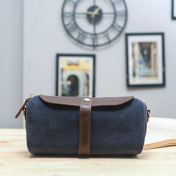 Süet Lacivert - Kestane