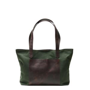 Argu Sport - Gerçek Deri Kanvas Tote omuz Çantası