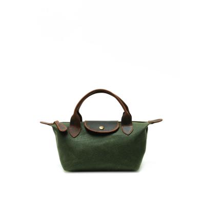 Ece - Doğal Kanvas Hakiki Deri - El Omuz Çantası